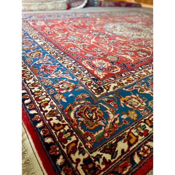 Vintage Handwoven Fine Persian Rug Ispahan 184”x125” Carpet - Picture 4 of 6